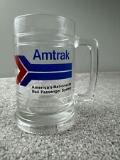 AMTRAK Americas Nationwide Rail Passenger System Glass Coffee Mug Beer Stein picture