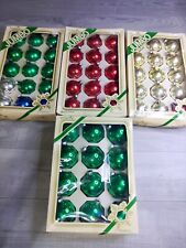 Vintage 57 Pyramid Glass Christmas Ornaments. 4 Full Boxes. Read Description. picture