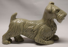 Vintage Pottery Scottie Scottish Terrier Dog TV Light Lamp Sealyham Terrier picture