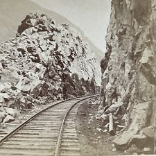 Antique 1880s White Mountain Railroad New Hampshire Stereoview Photo Card P5046 picture