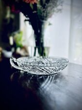 American Cut Glass Vintage Crystal Bowl With Handle Nappy picture