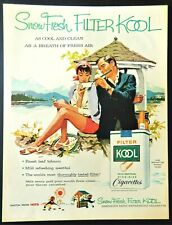 Kool cigarettes ad vintage 1959 menthol snow fresh original print advertisement picture