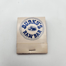 Vintage Matchbook Bunky's Raw Bar Satellite Beach Florida A1A picture