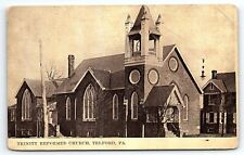 c1910 TELFORD PA TRINITY REFORMED CHURCH EARLY POSTCARD P3922 picture
