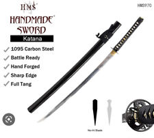 New HMS Handmade Sword Tsuba Black scabbard  Samurai Collection picture
