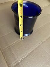 National Foreign Affairs COBALT BLUE Heavy GLASS MUG 12 Oz.  Made in USA Vintage picture