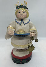 Vintage HOUSE OF HATTEN Christmas Folk Art  Birthday Girl Doll with Treats 1992 picture