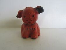 Antique 1917 Hubley Hines Pup Orange Cast Iron Paperweight (Nice) picture