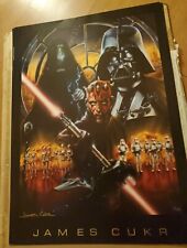 James Cukr Signed a number 23/250 Star Wars  Sith Lord's Poster Print 1999 picture