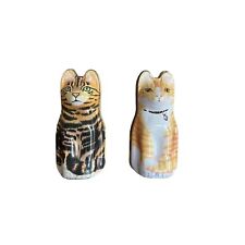 (2) VINTAGE HUNKYDORY by DANA KUBICK TABBY & GINGER CATS METAL TINS picture