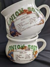 Vintage Onion Soup Recipe Mugs (Set Of 2) picture