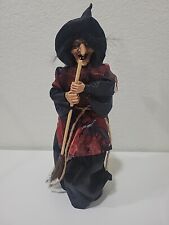 VTG GANZ HALLOWEEN Twirling Cackling WITCH 14 Inches Tall Light Up Eyes  picture