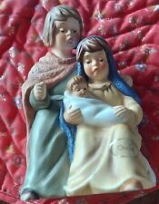 GOEBEL Handarbeit Nativity  JOSEPH, MARY, and BABY CHRIST JESUS Porcelain picture