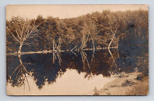 RPPC Unknown Fishing Pond Still Water Postcard picture