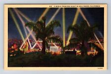 Hollywood CA-California, World Premiere Night, Antique, Vintage Postcard picture