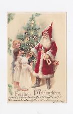 Rare German Santa HTL (Hold to the Light) Vintage Postcard picture