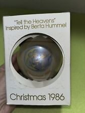 Vintage 1986 Schmid Berta Hummel Angel Tell The Heavens Glass Ornament picture