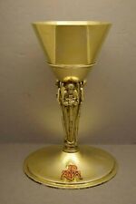 + Nice Antique Neo-Gothic Chalice + Faith, Hope & Charity + 8 1/8