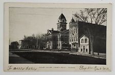 Crown Point Indiana Court House & Harness Shop c1900s Postcard Q15 picture