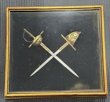 Rare Framed Vintage Toledo Spain Sword Letter Opener Set of 2 Ravinia Galleries picture