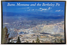 Butte Montana and the Berkeley Pit Vintage Chrome Postcard Unposted Aerial View picture