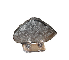 115 gm muonionalusta Meteorite slab Sweden,  iron nickel ring ETCHED picture