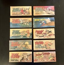 Bugs Bunny Mickey Mouse Donald Duck Pluto Quaker Puffed Wheat Giveaway Lot of 10 picture