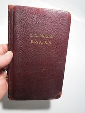 Vintage 1954 BOSTON & ALBANY RAILROAD Conductor's Leather Wallet Instructions picture