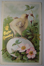 Antique 1912 An Easter Greeting Postcard Chick Egg Floral MAFCo Series 105B pc-1 picture