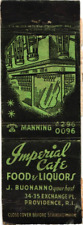 Providence, Rhode Island Imperial Cafe Food & Liquors Vintage Matchbook Cover picture