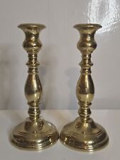 Pair of Virginia Metalcrafters Colonial Williamsburg Brass Candlesticks SOLID  picture