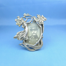 Elegant Miniature Art Nouveau Silver Plated Picture Frame / Photo picture