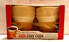 New Old Stock Vintage 1970's Solo Cozy Cups 2 Holders 20 Retro Cups picture
