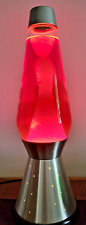 Vintage Century Lava Lite Lamp with Pink Liquid, Pink Lava & Silver Base - #2004 picture
