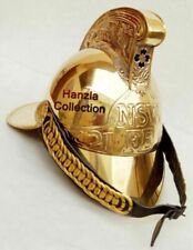 NSW FB Wearable Fireman Victorian Helmet Brass Nautical Collectible Fire Fighter picture
