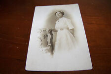Rare Antique RPPC Real Photo Postcard AZO 1904-1918 Female Cleveland Ohio Studio picture