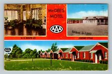 Alliance OH, McGee's Motel, Street View, Antique, Ohio Vintage Souvenir Postcard picture