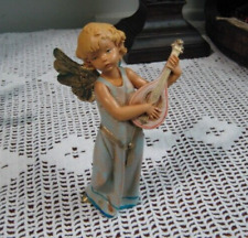 Vintage Fontanini Angel Musician Playing Lute 5.75
