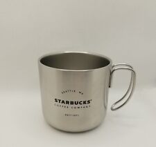 Starbucks 2016 Silver Metal 12oz Mug Seattle WA Coffee Company Est. 1971 RARE picture