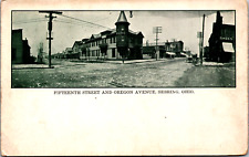 Postcard OH Rare, Street Views Fifteenth St &Oregon Ave Sebring Store Signs B10 picture