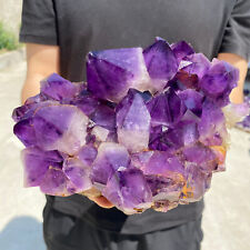 5.2lb Natural Amethyst Geode Quartz Crystal Cluster Cathedral Mineral healing picture