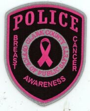 NEVADA NV CLARK COUNTY PUBLIC SAFETY PINK BREAST CANCER SHOULDER PATCH POLICE picture