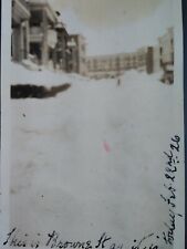 Boston MA Antique Photo Early 1900s Browne St Snow Day  picture
