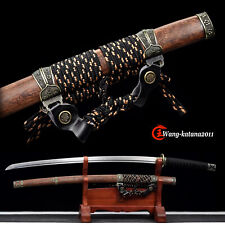 Tachi 1095 Carbon Steel Japanese Samurai Katana Sharp Functional Sword Rosewood picture