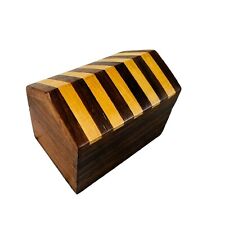 vtg wood trinket box 3.25 x 2.25 picture