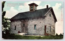 c1908~Neenah Wisconsin WI~Harrison Reed~Stone Barn Built 1847~Antique Postcard picture