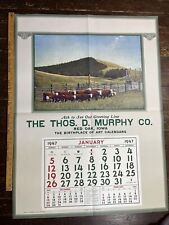 1947 Salesman Copy Calendar Home On The Range Red Oak, IA Series 49R3 RARE VTG picture