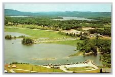 Raymond ME Maine Air View of Raymond & Panther Pond Chrome Postcard Posted 1964 picture