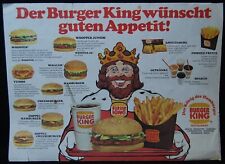 [ 1970s - 1980s BURGER KING Placemat from GERMANY -- Unusual Fast Food Item ] picture