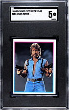 1986 Chuck Norris INVASION U.S.A. Rookie Card 187 Super Stars Highest SGC 5 READ picture